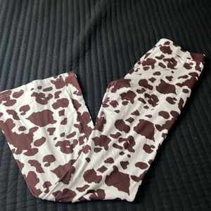 Cow print pants